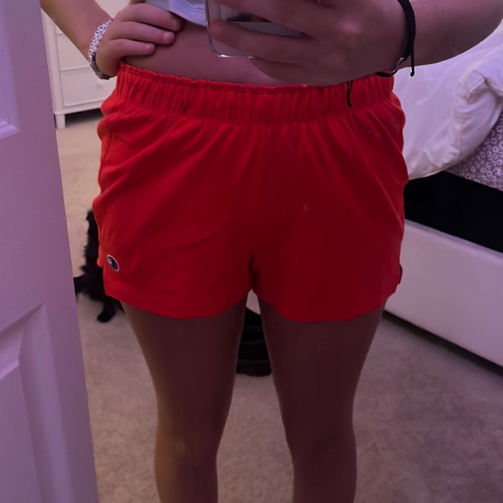 Bright Red Champion Shorts